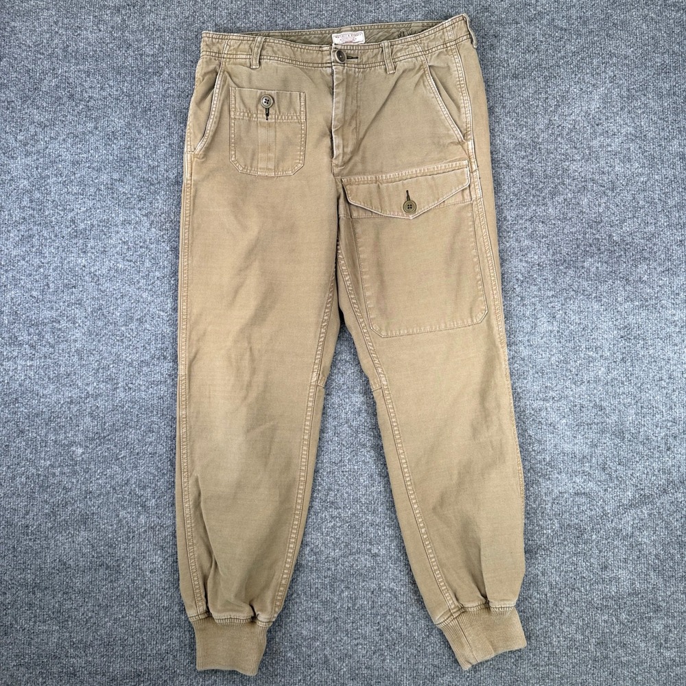 Wallace & Barnes Military Cargo Jogger Pants Mens 32x28 Brown Canvas J Crew